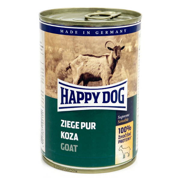 Happy Dog PREMIUM - Fleisch Pur - kozie mäso konzerva pre psy 400g