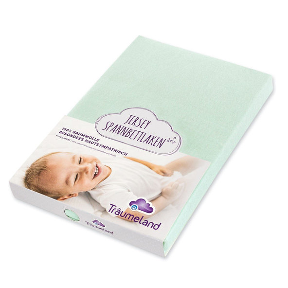 TRÄUMELAND Prostěradlo jersey 40x90 mint