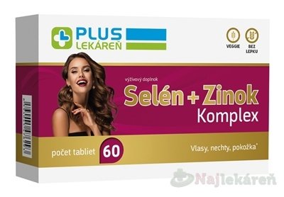 E-shop PLUS LEKÁREŇ Selén + Zinok Komplex, 60 tbl