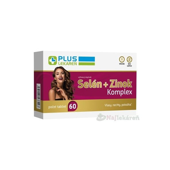 PLUS LEKÁREŇ Selén + Zinok Komplex, 60 tbl