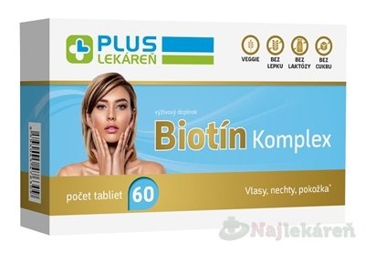 E-shop PLUS LEKÁREŇ Biotín Komplex, 60 tbl