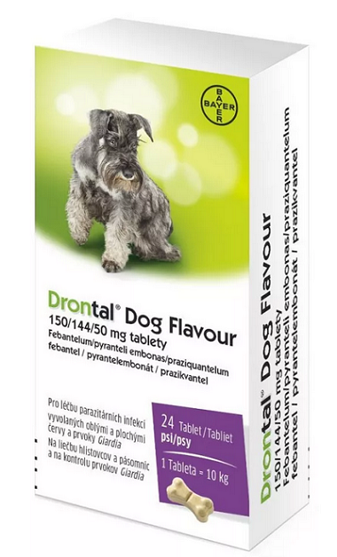 E-shop Drontal Dog flavour tablety na odčervenie psov 6x4tbl (24tbl)