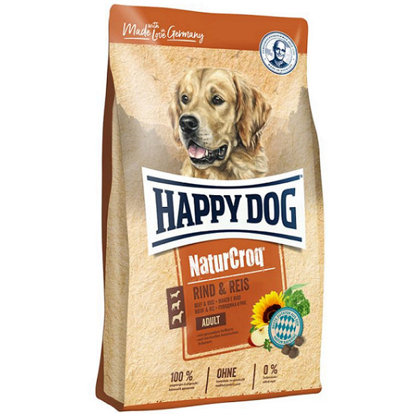 Happy Dog PREMIUM - NaturCroq - hovädzie a ryža granule pre psy 4kg