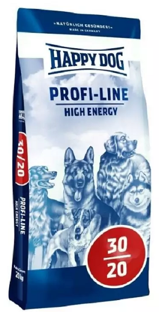 Happy Dog PROFI-LINE 30/20 High Energy granule pre psy vo vysokej fyzickej záťaži 20kg