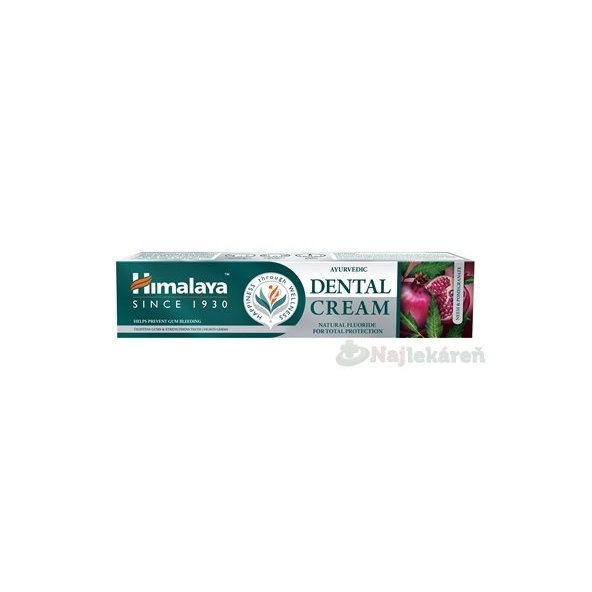 Himalaya Dental, zubná pasta s nimbou a granátovým jablkom, 100g