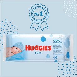 HUGGIES® Vlhčené obrúsky Pure Triplo 56x3 ks