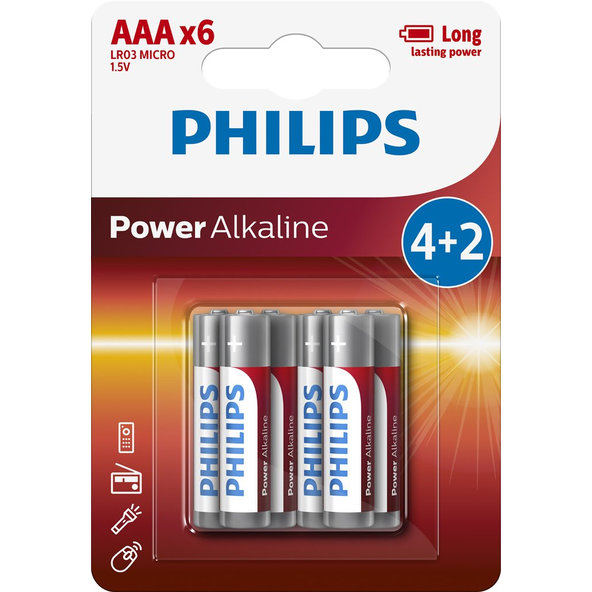 PHILIPS Batérie LR03P6BP/10