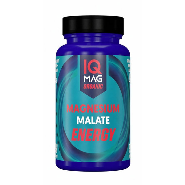 IQ Mag Organic Energy Organický horčík + Vitamín B6 90 kapsúl