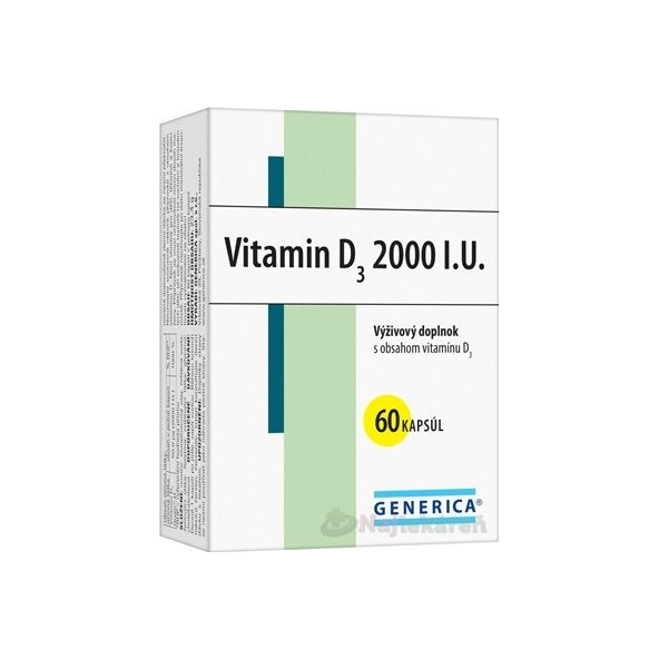 GENERICA Vitamin D3 2000 I.U., 60 ks