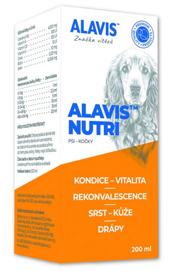 E-shop ALAVIS Nutri - lososový olej pre psy, mačky a fretky 200ml