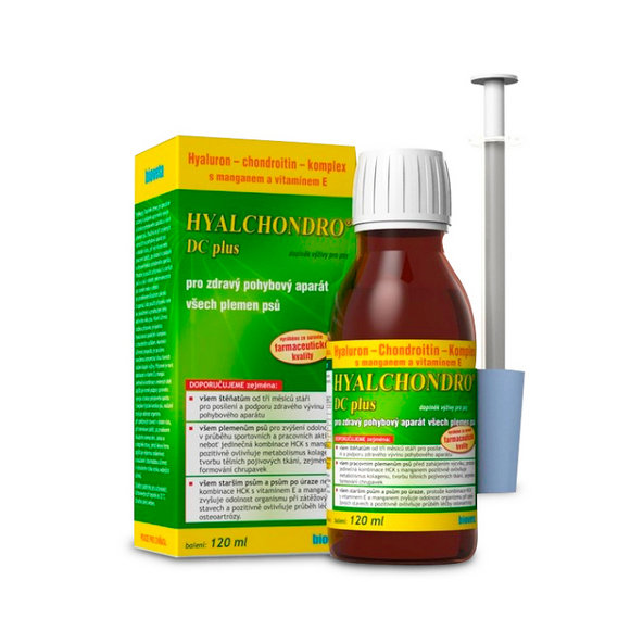 Hyalchondro DC plus výživový doplnok na kĺby pre psov 120ml