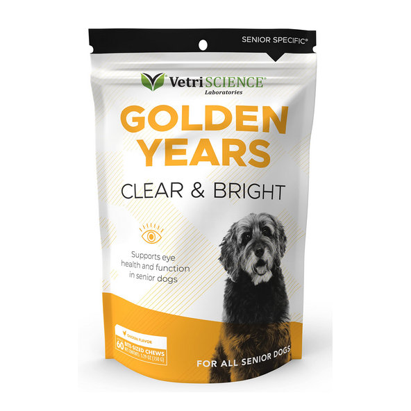VetriScience GOLDEN YEAR Clear&Bright antioxidanty na podporu zdravia a zraku pre psy 60tbl