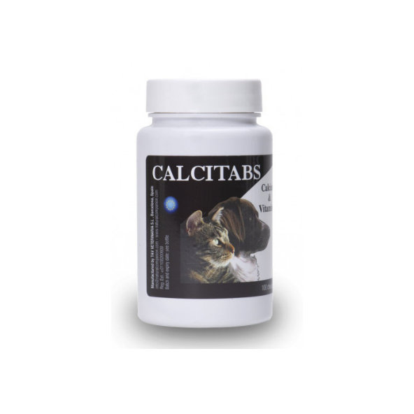 Calcitabs kalciové tablety pre psy a mačky 100tbl