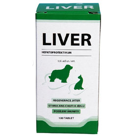 Liver tablety na ochranu pečene pre psov a mačky 100tbl