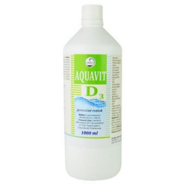 Aquavit D3 vitamínový perorálny roztok pre zvieratá 1000ml