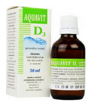 E-shop Aquavit D3 vitamínový perorálny roztok pre zvieratá 50ml