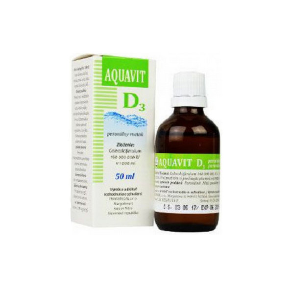 Aquavit D3 vitamínový perorálny roztok pre zvieratá 50ml
