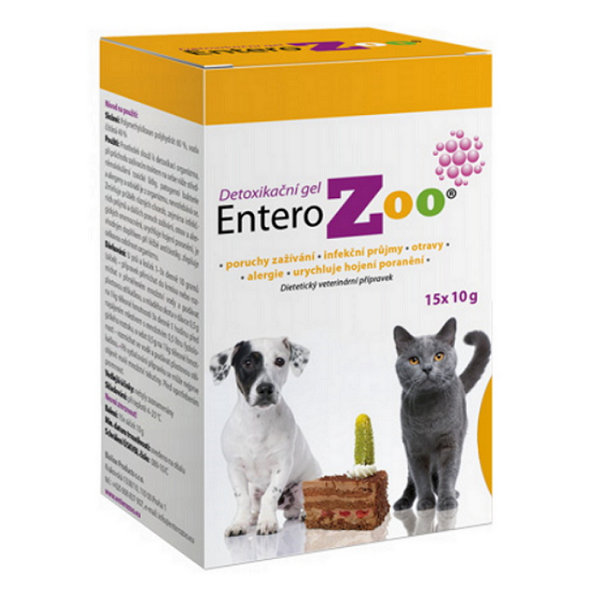 Entero Zoo detoxikačný gel pri zažívacích ťažkostiach pre zvieratá 15x10g