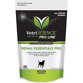 VetriScience Renal essentials PRO na podporu funkcie ľadvín pre psy 60tbl