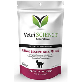 VetriScience Renal essentials Feline na podporu ľadvín pre mačky 120tbl