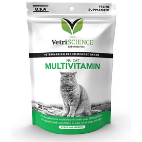 VetriScience Nu Cat Multivitamin žuvacie tablety pre mačky 30tbl