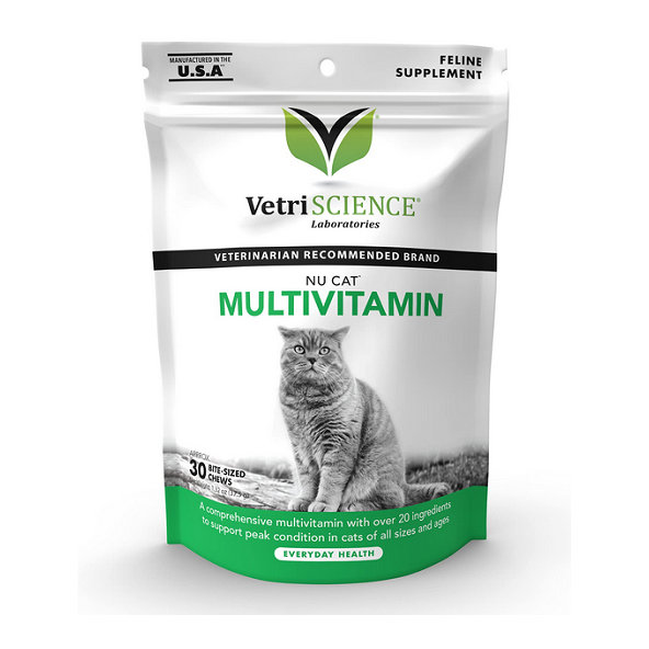 VetriScience Nu Cat Multivitamin žuvacie tablety pre mačky 30tbl