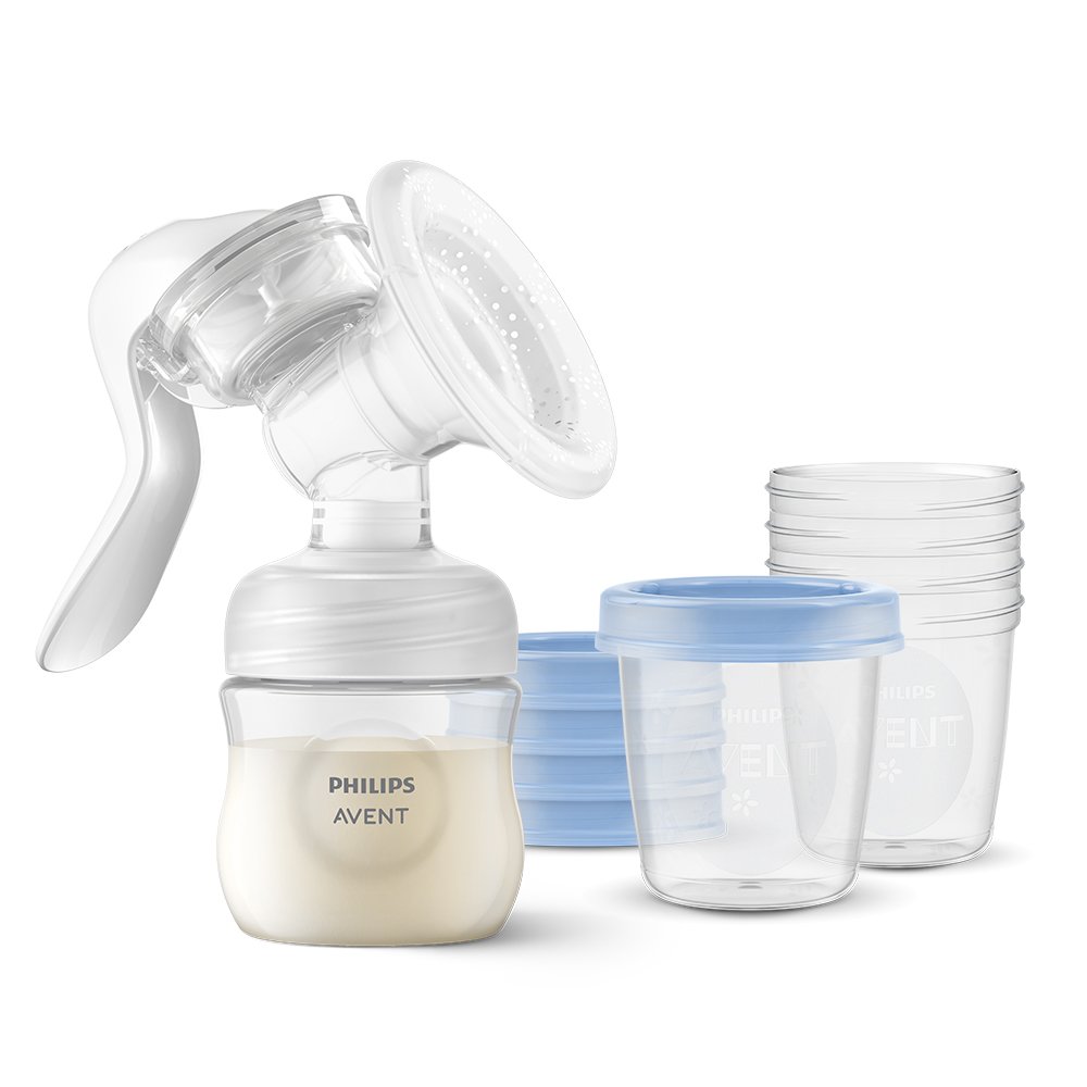 E-shop Philips AVENT Odsávačka materského mlieka manuálna + VIA 180 ml 5 ks