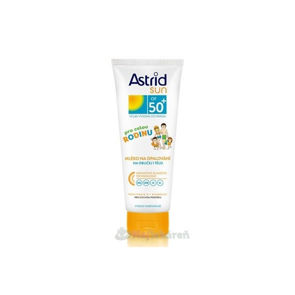 ASTRID SUN Rodinné mlieko na opaľovanie OF 50+ 250 ml