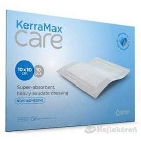 KerraMax Care krytie na rany, superabsorpčné, neadhezívne, 10x10cm, 10 ks