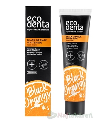 EcoDenta Black Orange Whitening zubná pasta pomaranč 100 ml kúpite na Najlekaren.eu