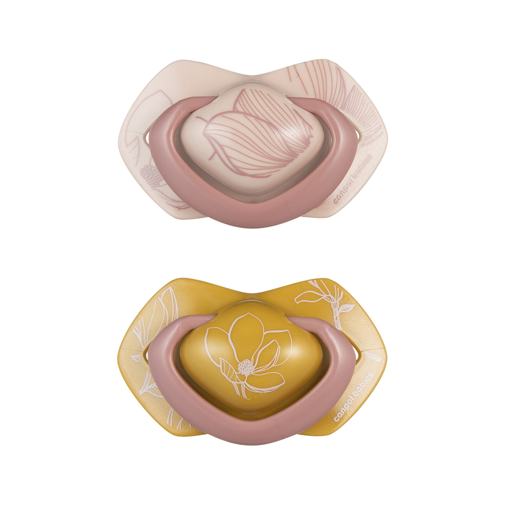 CANPOL BABIES Cumlík silikónový symetrický Light touch GOLD 6-18m 2ks