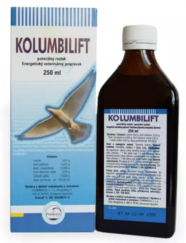 E-shop Kolumbilift perorálny roztok na posilnenie imunitného systému závodných holubov 250ml