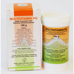 Multivitamín PG práškový pre všetky druhy zvierat 100g