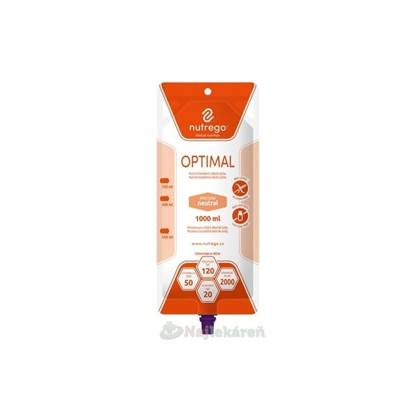 Nutrego OPTIMAL s príchuťou neutral tekutá výživa 6x1000 ml