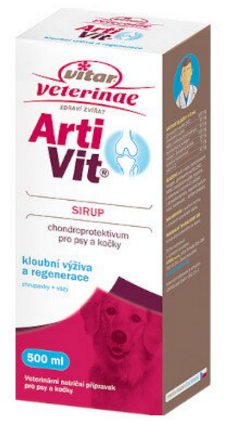 E-shop VITAR Veterinae Artivit Sirup - kĺbová výživa pre psy a mačky 200ml