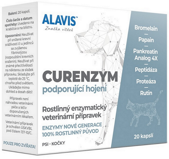 E-shop ALAVIS CURENZYM Enzymoterapia pre psy a mačky 20tbl
