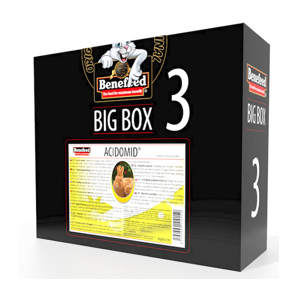 Acidomid K minerálno-vitamínový roztok pre králiky BIGBOX 3x1000ml