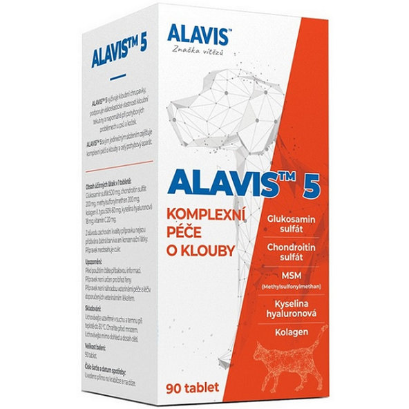 Alavis 5 kĺbová výživa pre psy a mačky 90tbl