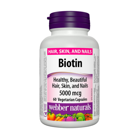 Webber Naturals Biotin 5000mcg 60 kapsúl