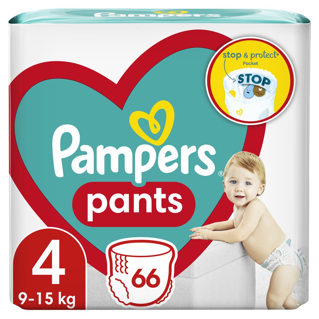 E-shop PAMPERS Plienky nohavičkové Active Baby Pants veľ. 4 (66 ks) 9-15 kg