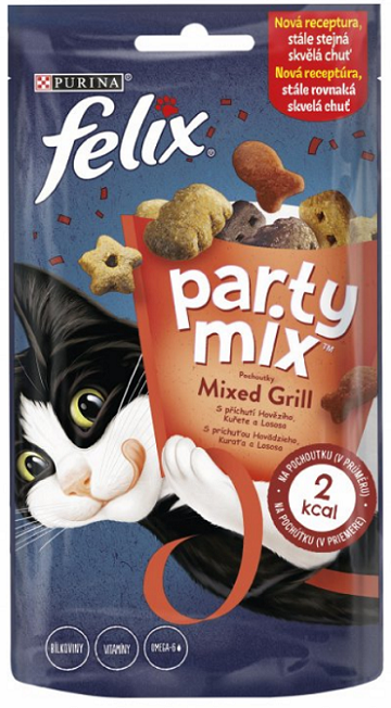 E-shop FELIX PARTY MIX kapsičky pre mačky Mixed grill 8x60g
