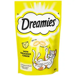 Maškrta DREAMIES pre mačky syrové vankúšiky 6x60g