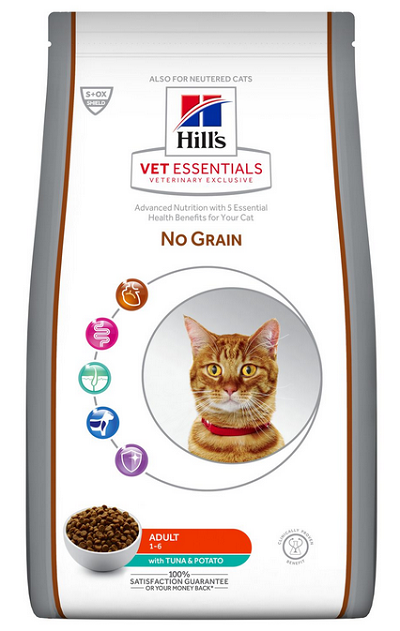 E-shop HILLS VE Feline Adult NO GRAIN Tuna & Potatoes - krmivo pre mačky 1,5kg
