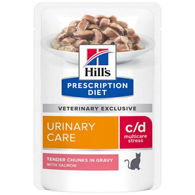 HILLS PD Feline c/d Urinary Stress Salmon - kapsičky pre mačky 12x85g