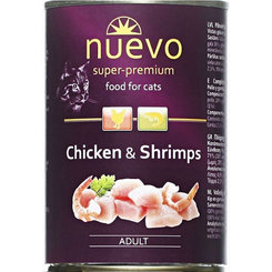 NUEVO cat Adult Chicken & Shrimps konzervy pre mačky 6x400g