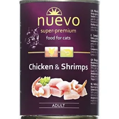 NUEVO cat Adult Chicken & Shrimps konzervy pre mačky 6x400g