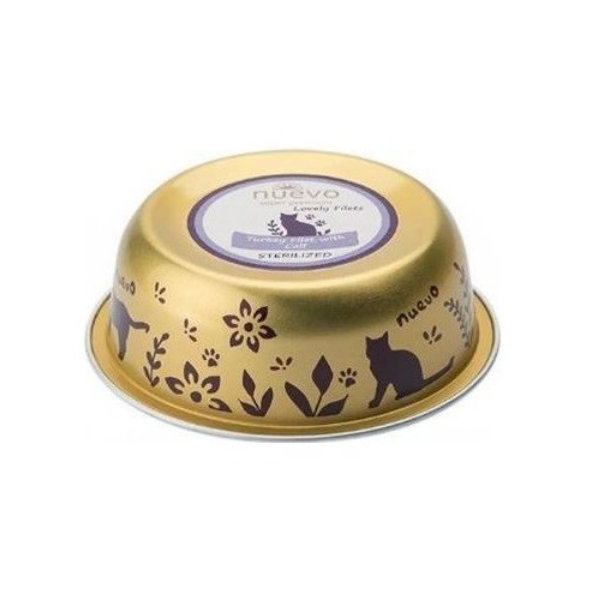 NUEVO cat Sterilized Turkey FILET with Calf vaničky pre sterilizované mačky 12x85g