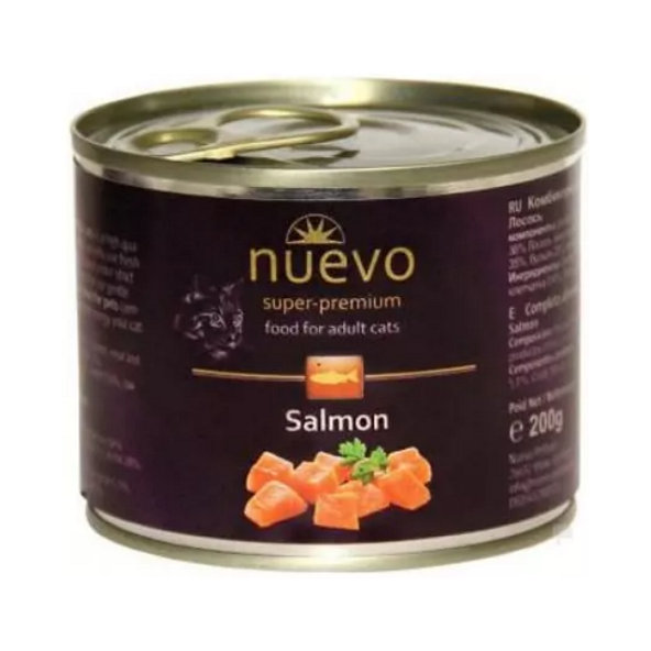 NUEVO cat Adult Salmon konzervy pre dospelé mačky 6x200g