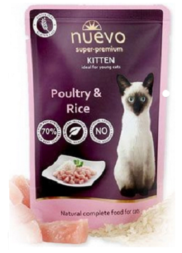 E-shop NUEVO cat Kitten Poultry with Rice kapsičky pre mačiatka 16x85g