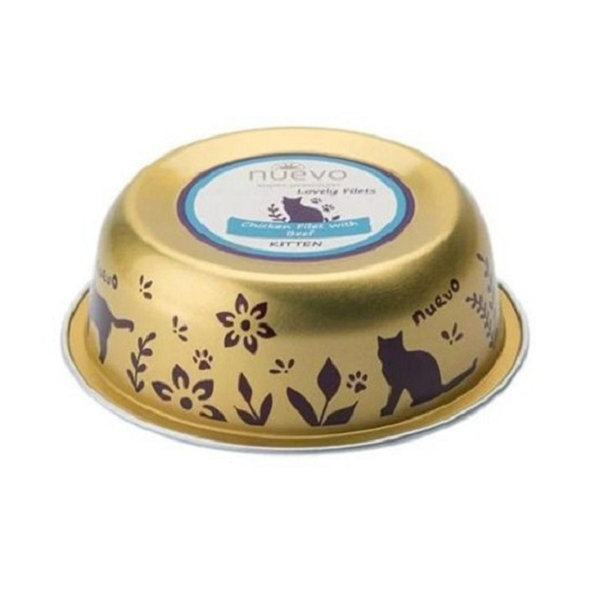 NUEVO Kitten Chicken FILET with Beef vaničky pre mačiatka 12x85g